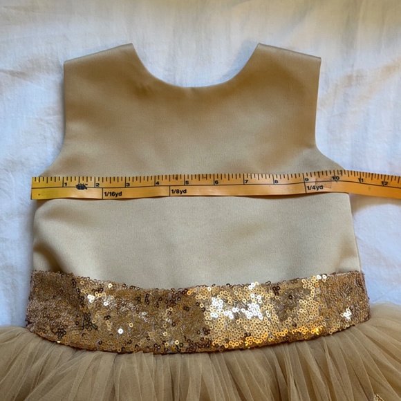Toddler Gold Special Ocaccion Dress 18-24 - Picture 6 of 6